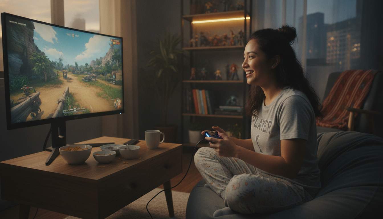 Welcoming image of diverse players enjoying online games