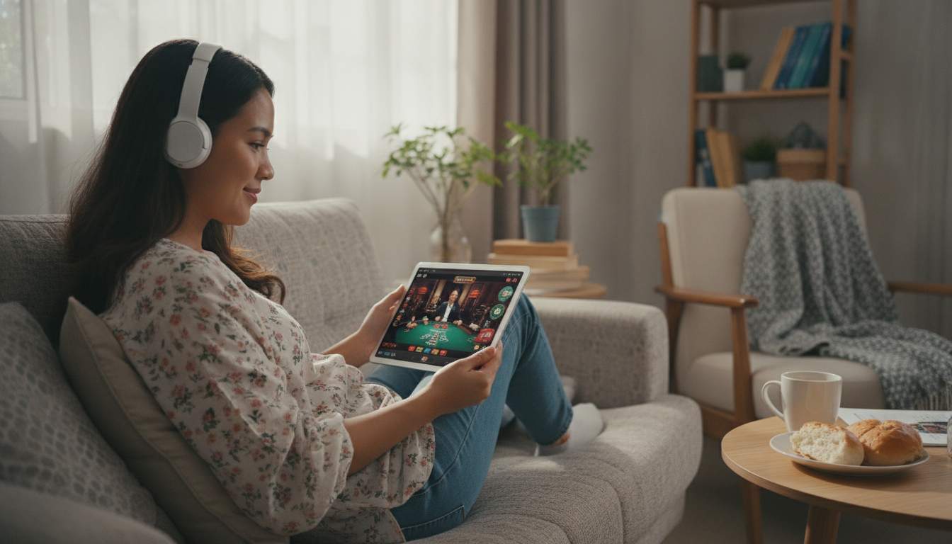 Engaging live casino experience with a dealer